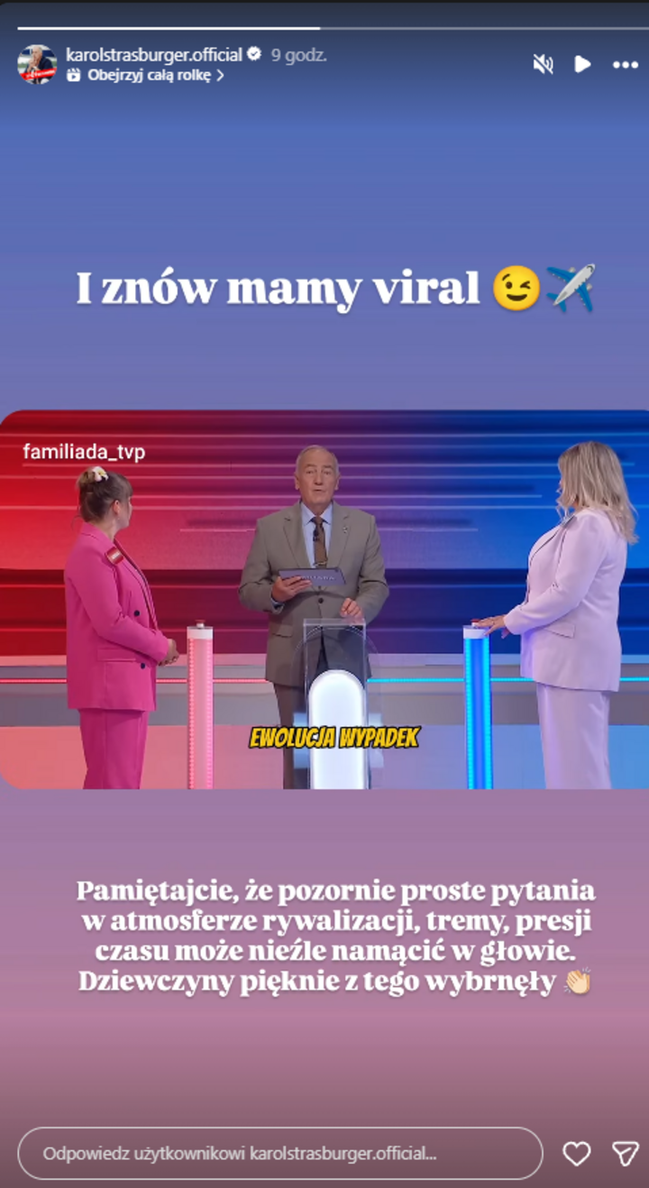 Karol Strasburger o nowym viralu z "Familiady"